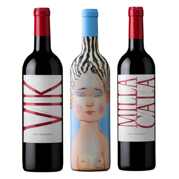 Pack: Vinho VIK 2020 + Vinho La Piu Belle 2019 + Vinho Milla Cala 2021 - 750 ml